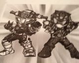 簡単キャラチョコ ウッディ＆ゴーバスター作り方1写真