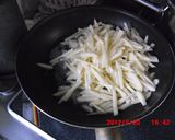 簡単！ジャガイモのバター塩昆布炒め作り方4写真