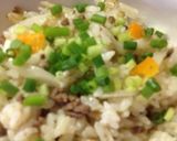 ゴボウとしょうがと挽肉で炊き込み♡作り方5写真