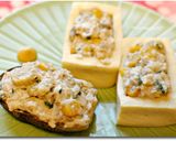 茄子と高野豆腐の味噌コーン蒸し煮焼売作り方6写真