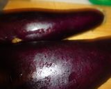 グリルDE秋ナス丸焼★作り方1写真