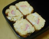 お弁当　かにかまとチーズの卵焼き作り方6写真