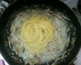 秋のキノコめんたい☆クリームパスタ作り方9写真