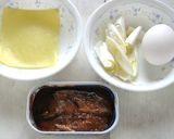 缶詰で作る♪簡単いわしのチーズ柳川丼作り方1写真
