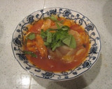 野菜どっさり！エビとアサリのトマトスープ作り方20写真