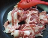 牛肉とキャベツのウスターソース炒め。作り方1写真