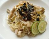 *チキンときのこの鶏だしパスタ*作り方5写真