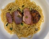 合鴨パトラスの柚子風味パスタ作り方4写真