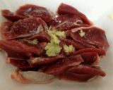 簡単･砂肝の香味炒め作り方1写真
