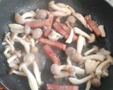 きのことベーコンのクリームパスタ作り方2写真