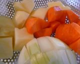 ストウブ鍋で水を使わず☆簡単肉じゃが☆作り方1写真