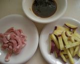 さつま芋と豚肉のりんごソース炒め作り方2写真