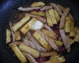 さつま芋と豚肉のりんごソース炒め作り方4写真