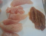 ささみの梅しそ天★作り方1写真