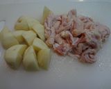 鶏皮とじゃがいも煮作り方1写真