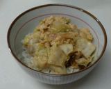 一度で2品出来ちゃう！豚煮とキャベツ丼作り方8写真