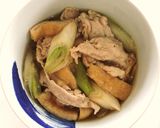豚肉・油揚げ・長ネギで肉汁うどん作り方10写真