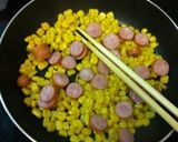 お弁当に☆ご飯に◎コーンとウィンナー炒め作り方2写真