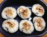 肉 IN おにぎり❇︎海苔巻き作り方5写真