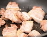 豚バラと野菜のプリザーブレモン炒めごはん作り方1写真