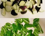 なす&ピーマン&鶏むね肉の甘酢あん作り方1写真