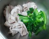 豚肉とチンゲン菜のからし醤油和え☆作り方3写真