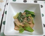 豚肉とチンゲン菜のからし醤油和え☆作り方4写真