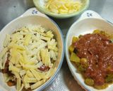 余ったカレーとミートソースでグラタン作り方3写真