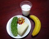 ゴーヤのミックスジュース☆ワタも一緒に♪作り方1写真