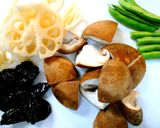れんこん椎茸プルーンソース作り方1写真