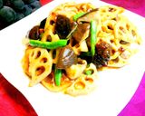 れんこん椎茸プルーンソース作り方8写真