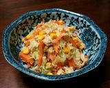 キャベツと人参とツナの蒸し焼きサラダ作り方7写真