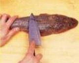 コチの葱塩刺し　胡麻油風味作り方1写真