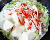 彩り豊かなカニ豆腐作り方4写真