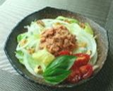 鮭の中骨水煮缶でカルシウム満点サラダ作り方8写真