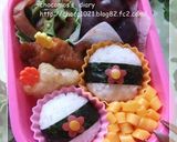 お弁当に♪カリカリ小梅de小花デコむすび作り方7写真