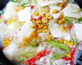 彩り豊かなカニ豆腐作り方5写真
