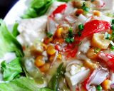 彩り豊かなカニ豆腐作り方7写真