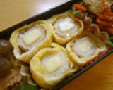 お弁当に♪チーちくの卵巻き作り方8写真