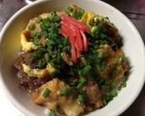 天ぷらリメイクな煮込み天卵とじ丼作り方4写真
