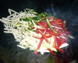 マコモタケで青椒肉絲　京都カフェ作り方6写真