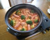 簡単☆土鍋で鶏肉のトマト鍋☆!?作り方5写真