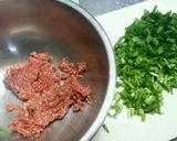 ニラと挽き肉のサクサク揚げ☆作り方1写真