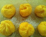 カリホク触感☆カボチャ餡の茶巾焼き♪作り方2写真