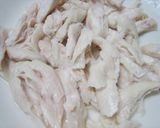 ✿鶏ささみとパプリカの黒胡麻ソース和え✿作り方1写真