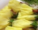 花オクラとシソの穂の天ぷら作り方1写真