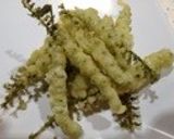 花オクラとシソの穂の天ぷら作り方3写真