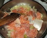 鮭とほうれん草入りクリームパスタ作り方6写真