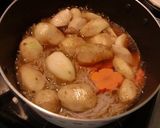 素揚げの里芋＋エリンギ＋コンニャクの煮物作り方4写真