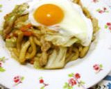 粉末焼きそばソース消費！賄い焼きうどん♬作り方5写真